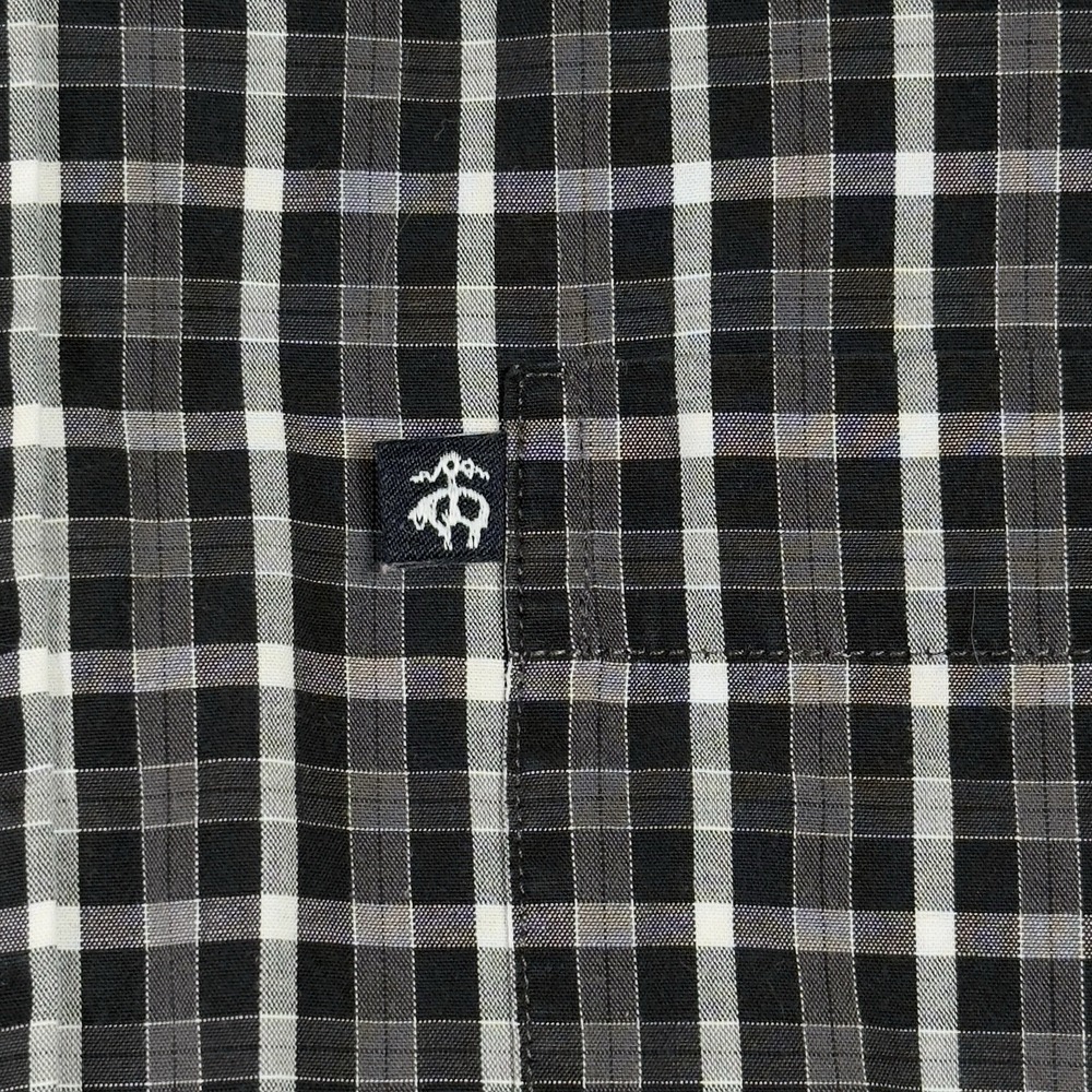 Brooks Brothers 346 Shirt Men's Large Black Gray Plaid  L/S Button Up Down - Picture 4 of 7